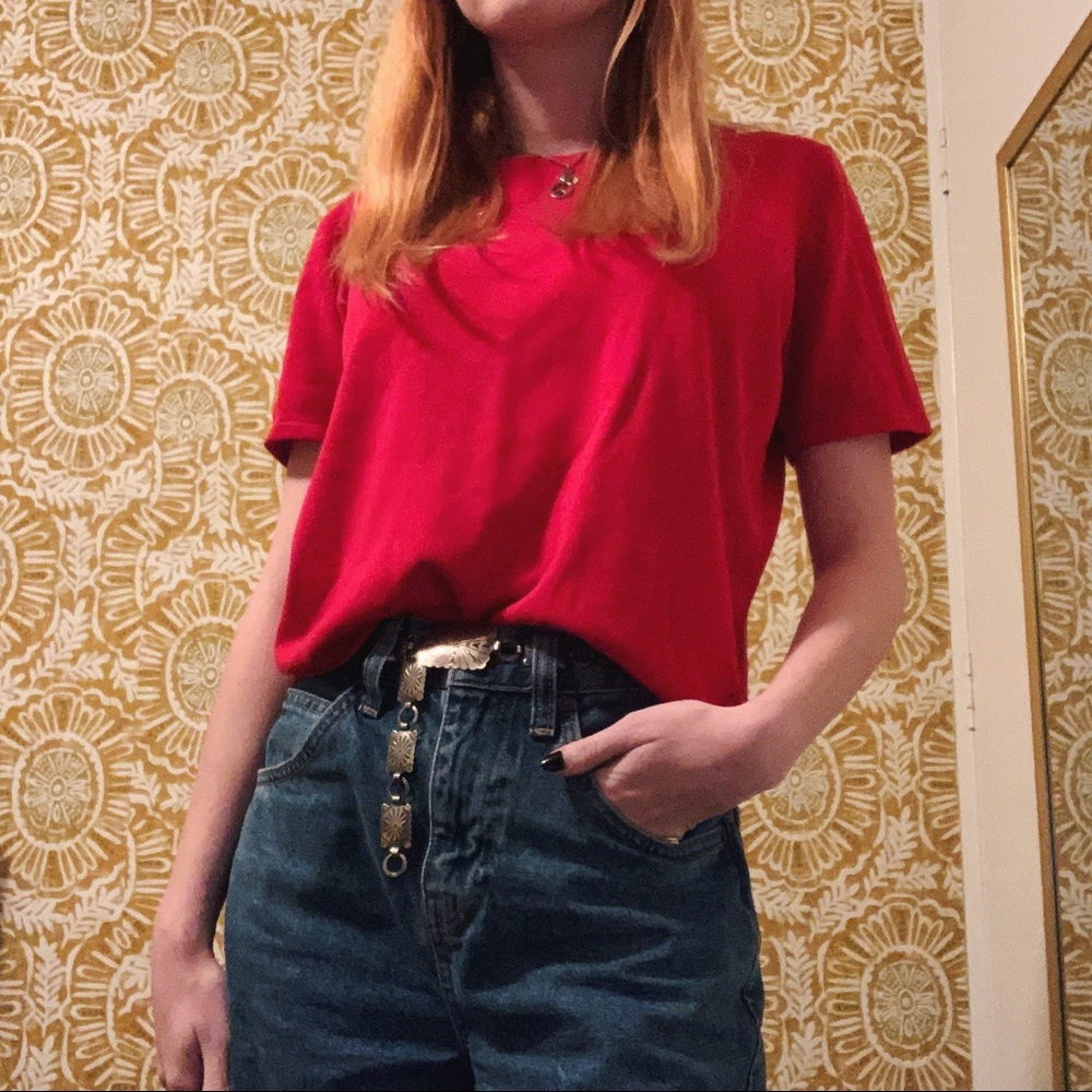 🍒Vintage Cherry Red Boxy T-Shirt🍒